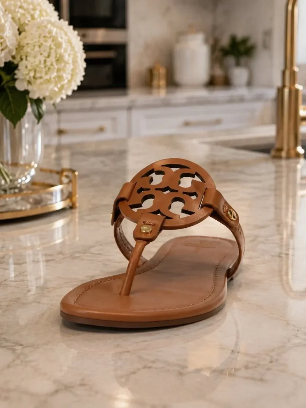 NEW IN BOX Tory Burch Miller Sandals in Vintage Vachetta